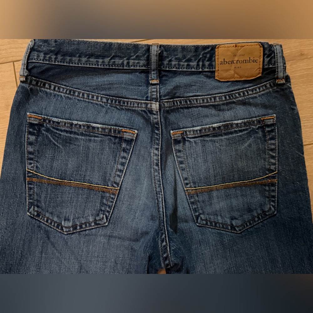 Abercrombie Kids Jeans 16 Slim Straight Leg Medium Wash Women’s 0 2 Y2K - Picture 6 of 8